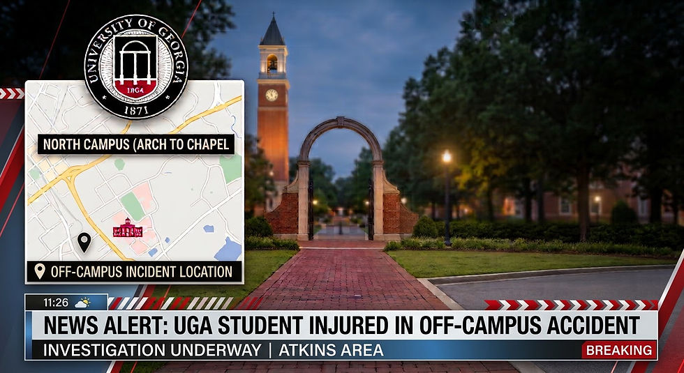 UGA student seriously injured in fall from apartment window