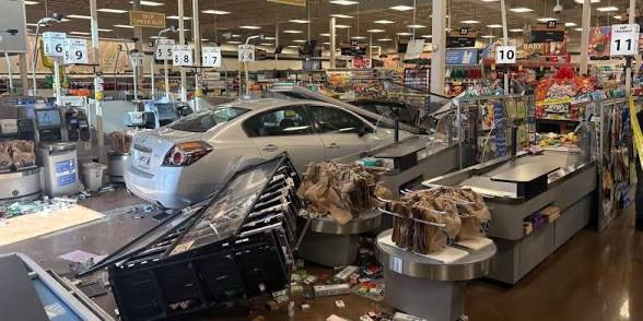 The scene inside Kroger 