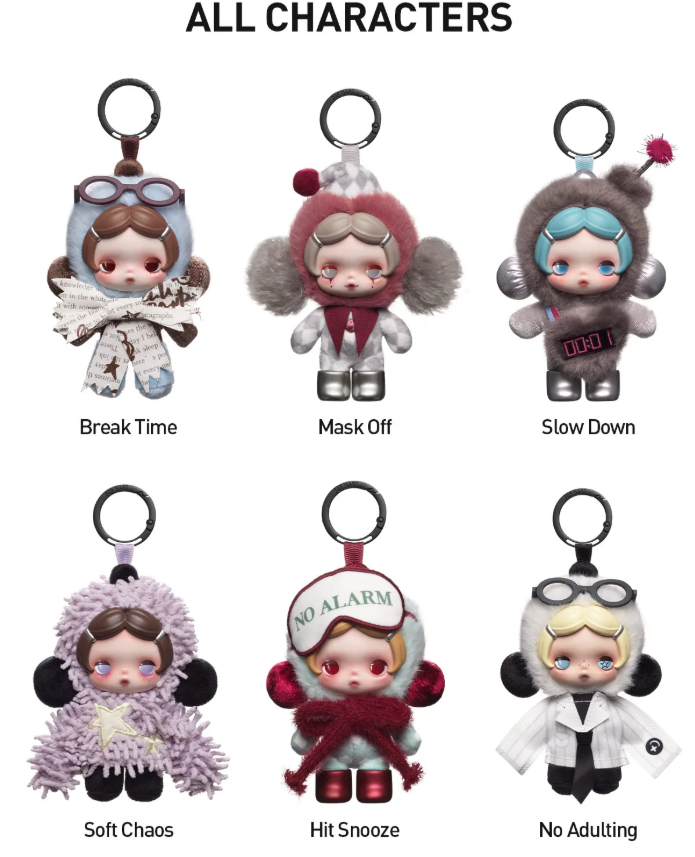 Thumbnail: SKULLPANDA Off Mode Series Plush DollPendant