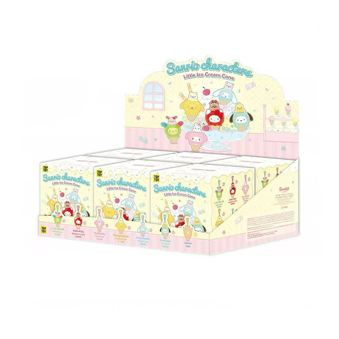 TOP TOY Sanrio characters Ice Cream Cone Stacking Series Plush Pendant Blind Box