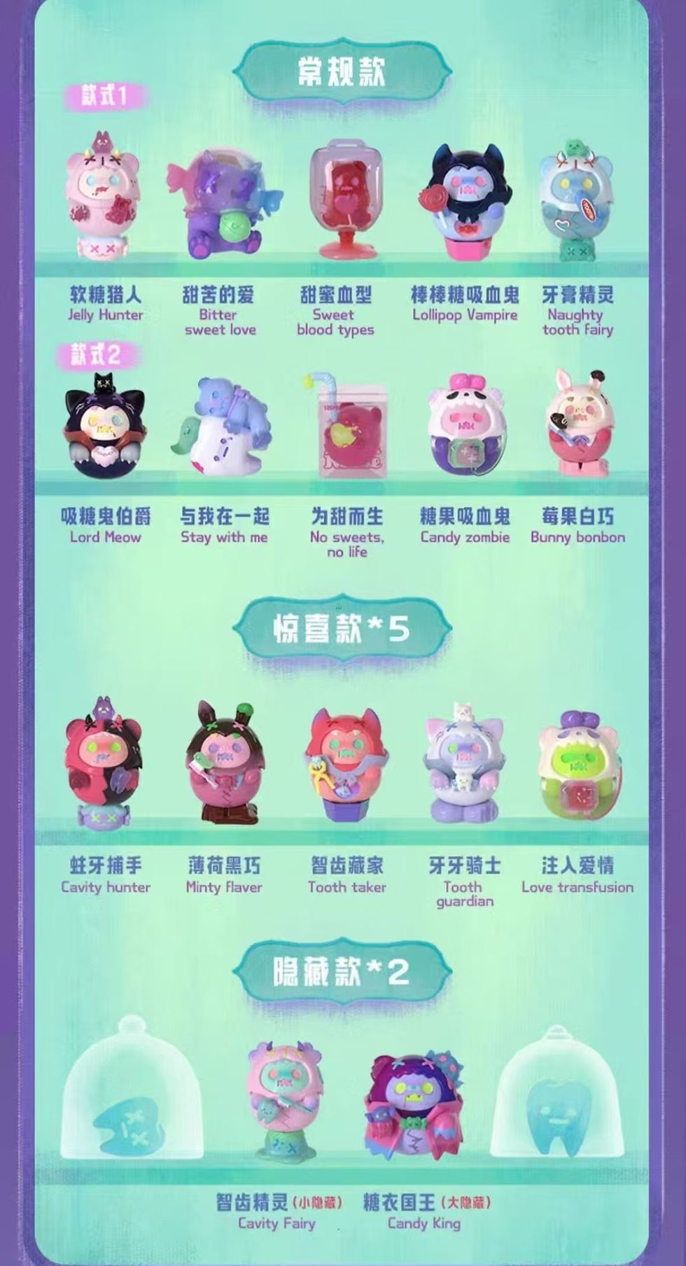 Thumbnail: Finding Unicorn ShinWoo Ghost Bear Vampire Candy Shop Series Blind Box