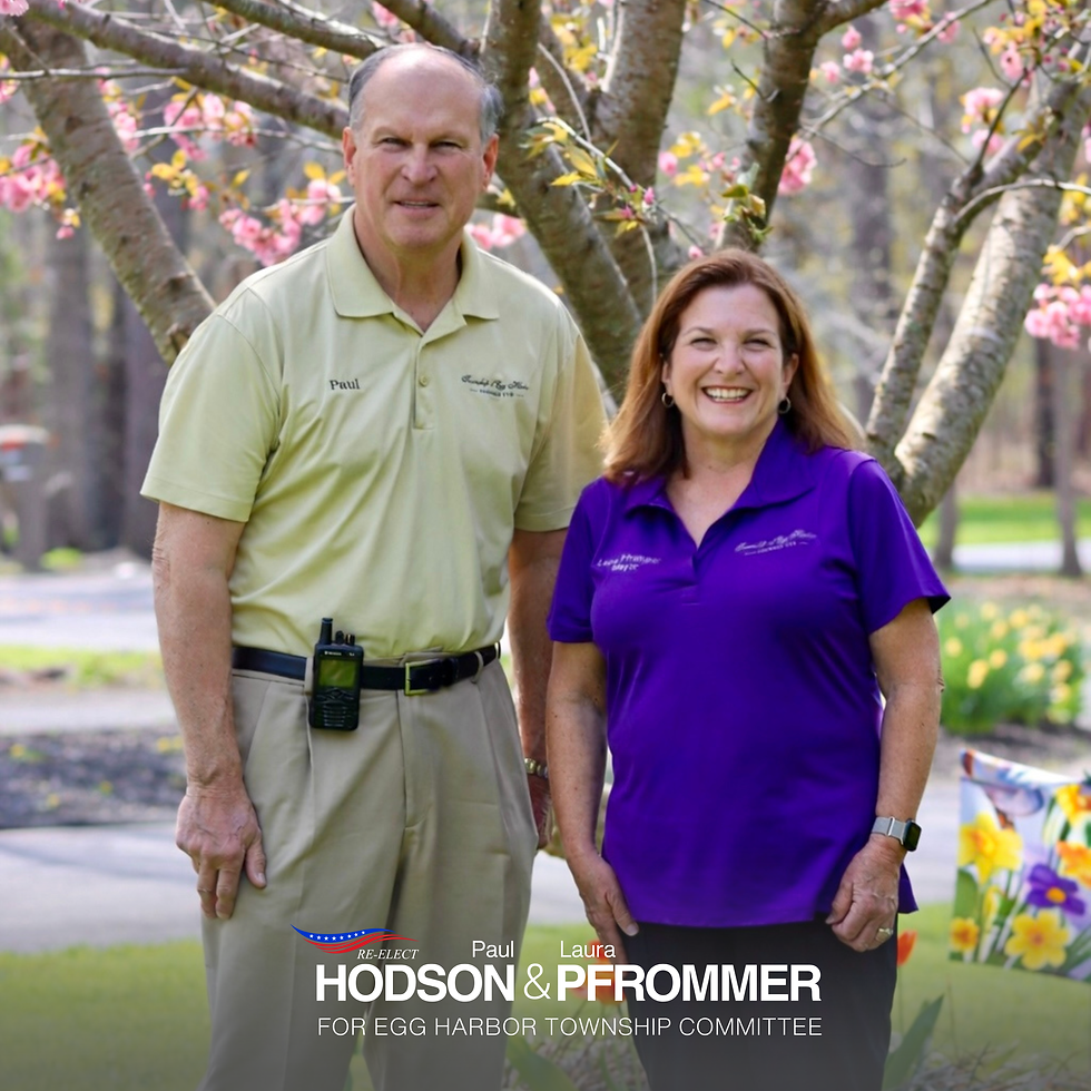 Committeeman Paul Hodson and Mayor Laura Pfrommer