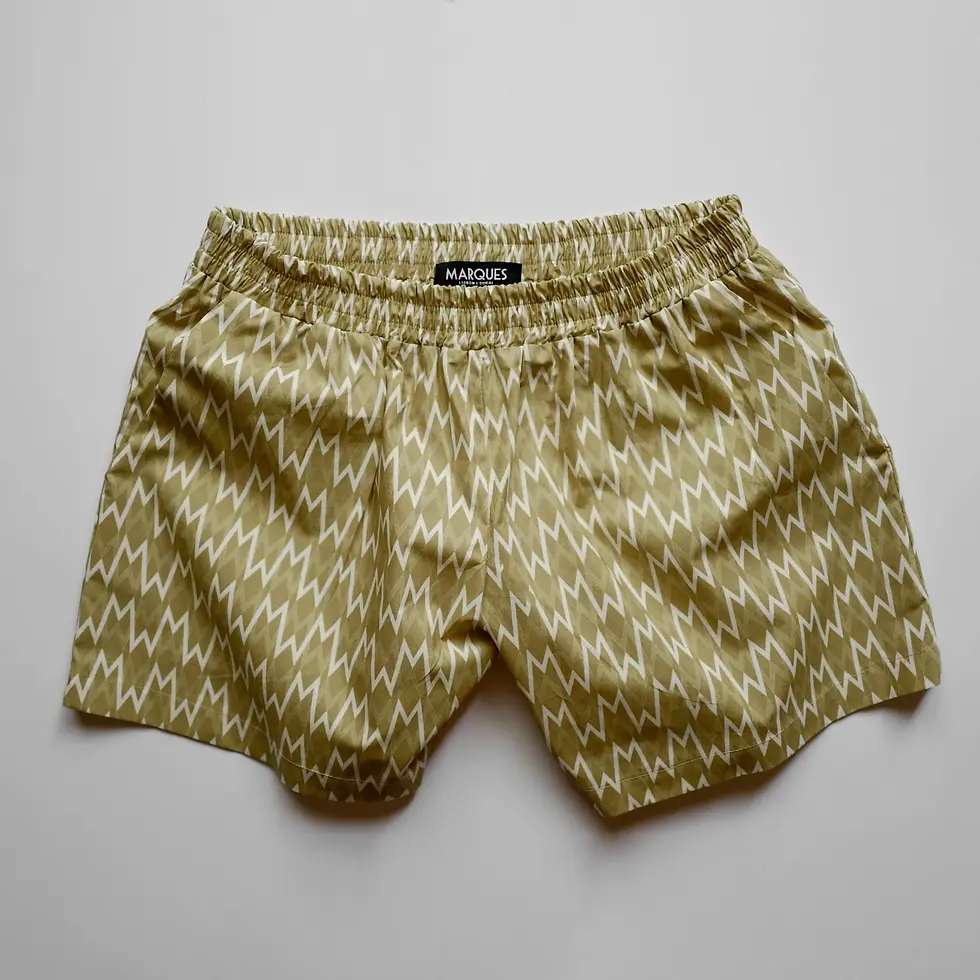 Gold Monogram Shorts
