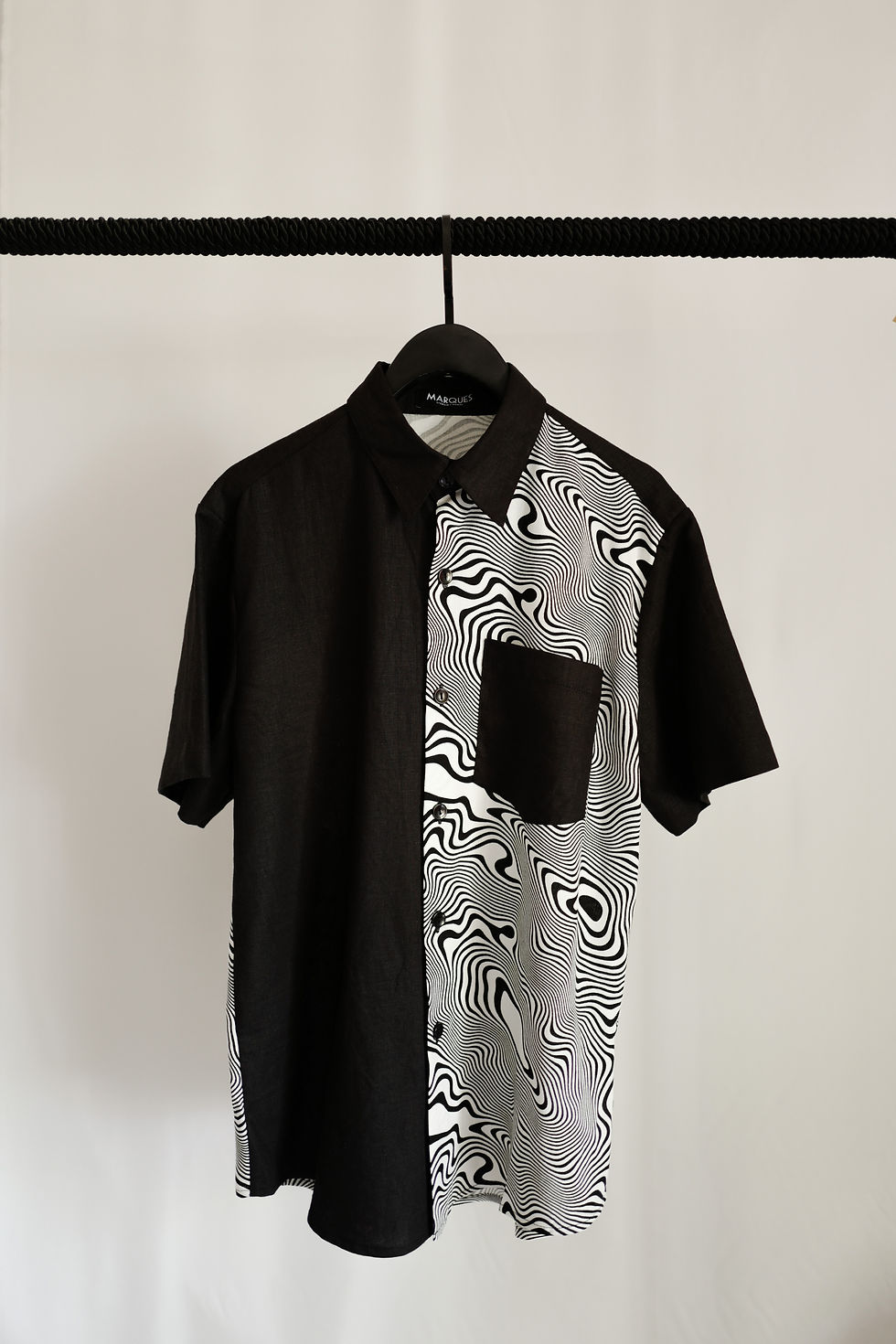 Larvotto Shirt - Surreal Zebra Linen