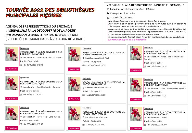 Tournée des bibliothèques BMVR de Nice