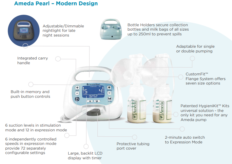 Thumbnail: Ameda Pearl® Hospital Grade Breast Pump Monthly Rental