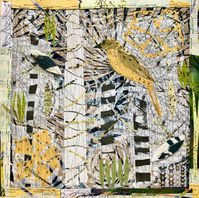 Yellow bird   Mixed media textile  28 x28cm  £185.00.jpeg