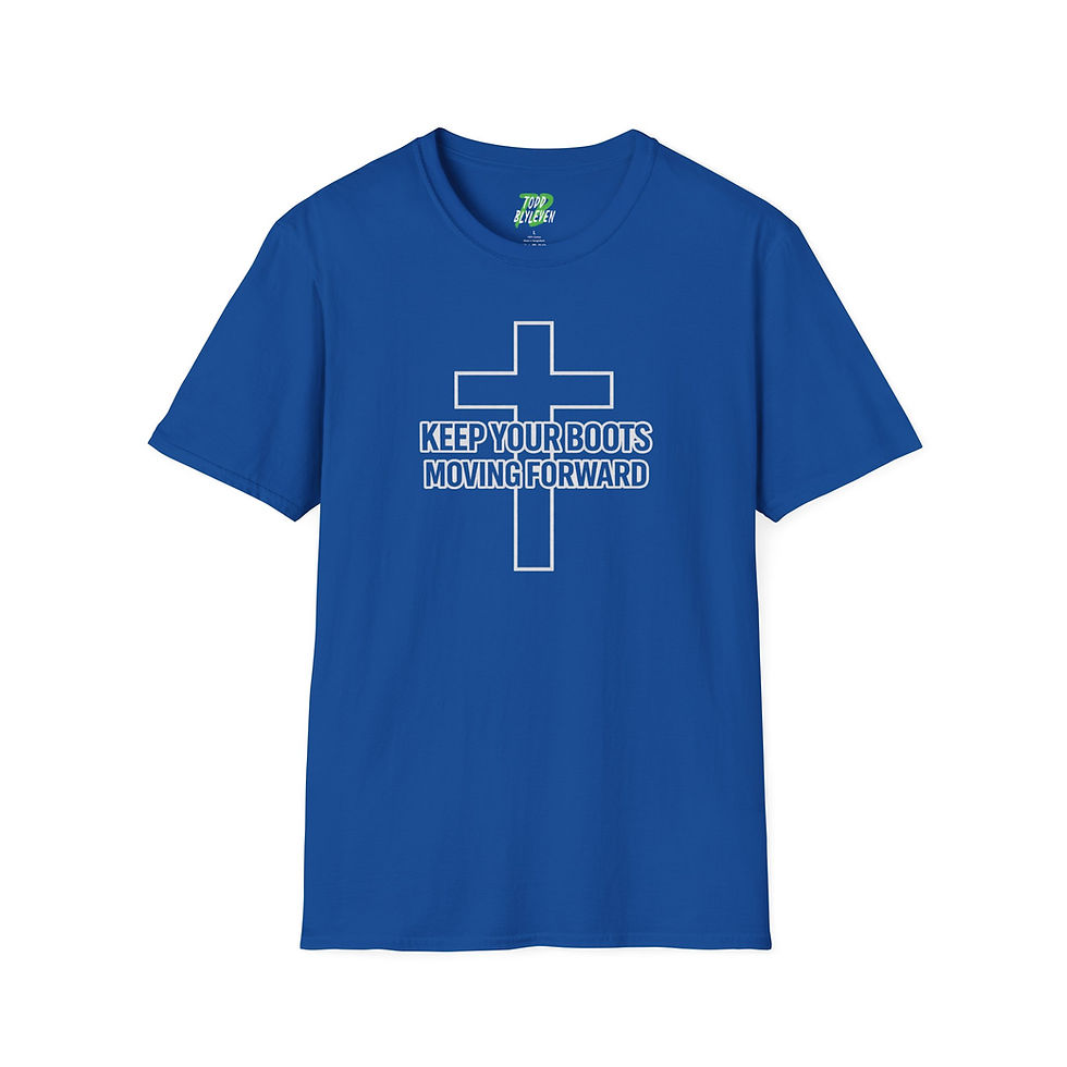 Thumbnail: T-Shirt- Keep Your Boots Moving Forward Cross Graphic