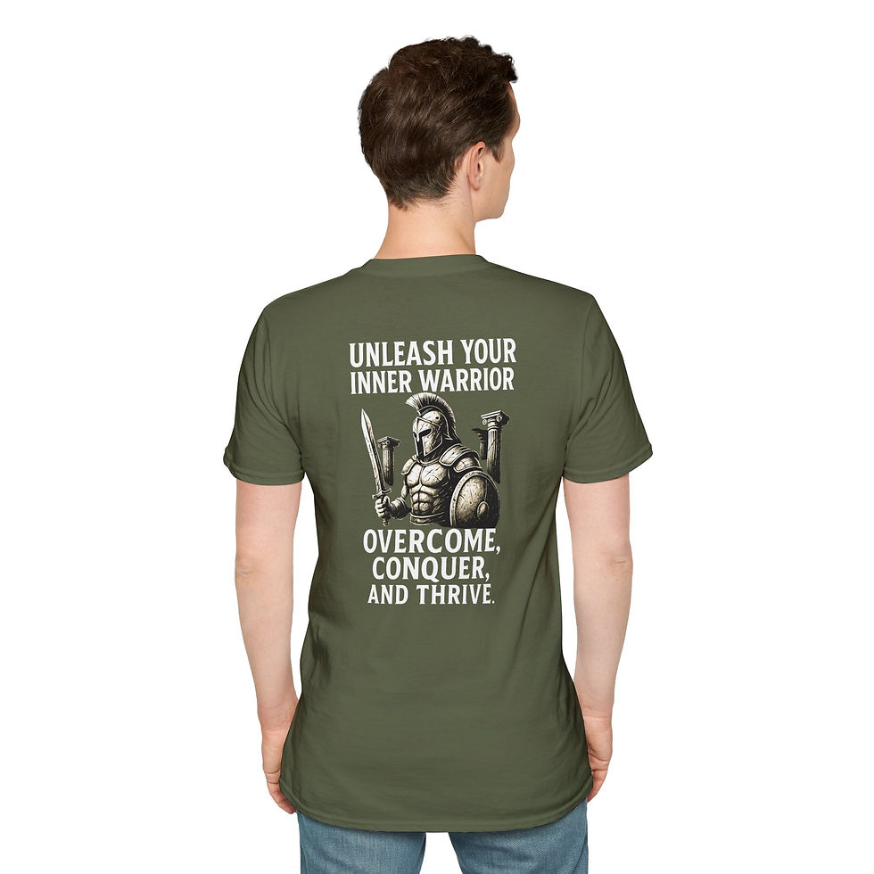 Thumbnail: Unleash Your Inner Warrior- Motivational Soft Cotton T-Shirt