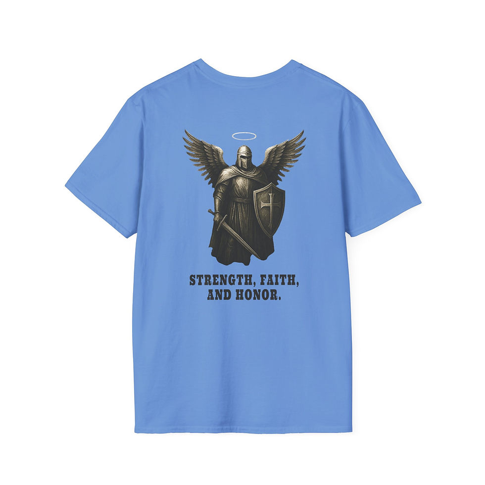 Thumbnail: STRENGTH. FAITH. HONOR Inspirational Soft Cotton Comfy T-Shirt