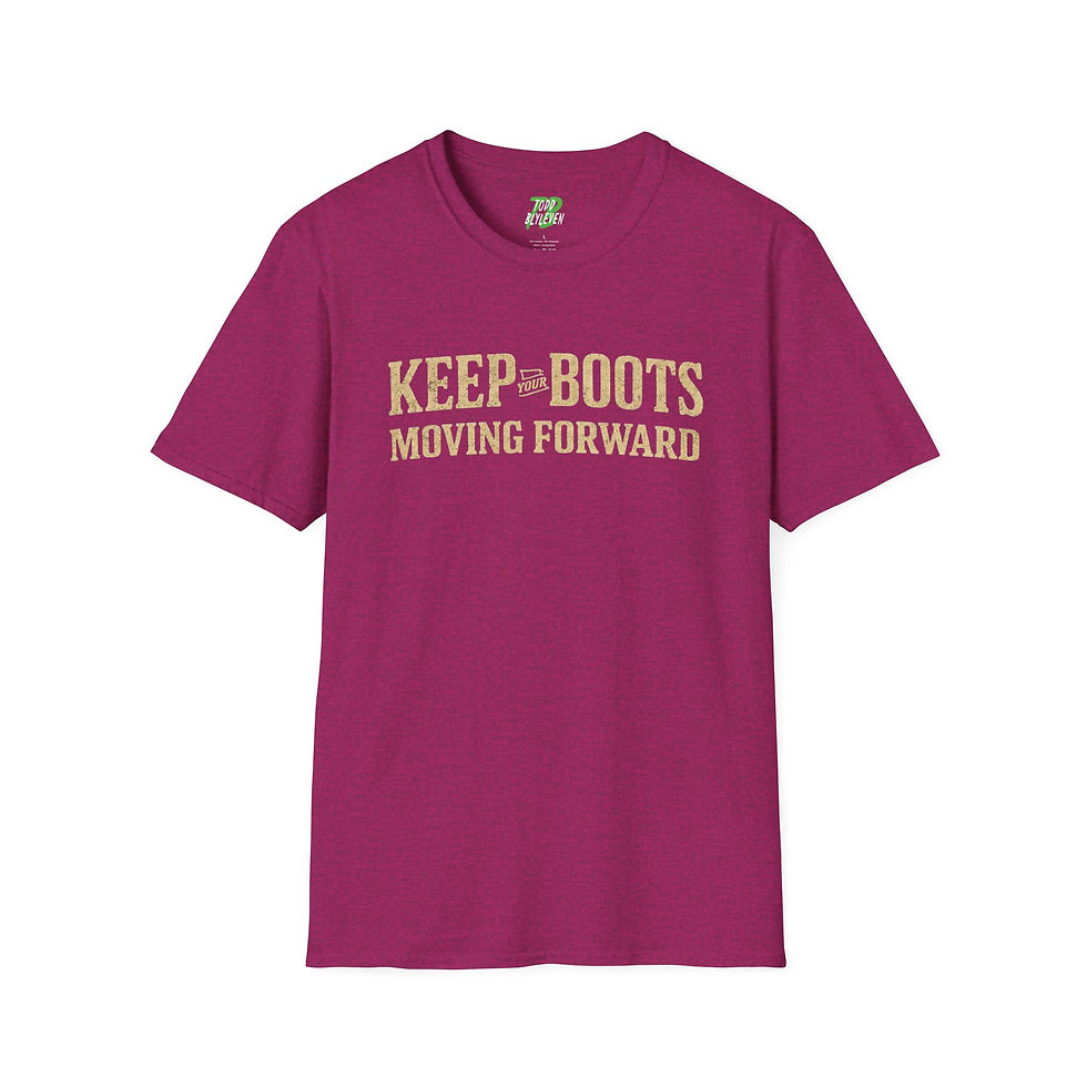 Thumbnail: Keep Your Boots Moving Forward T-Shirt- Motivational Western Workwear Tee