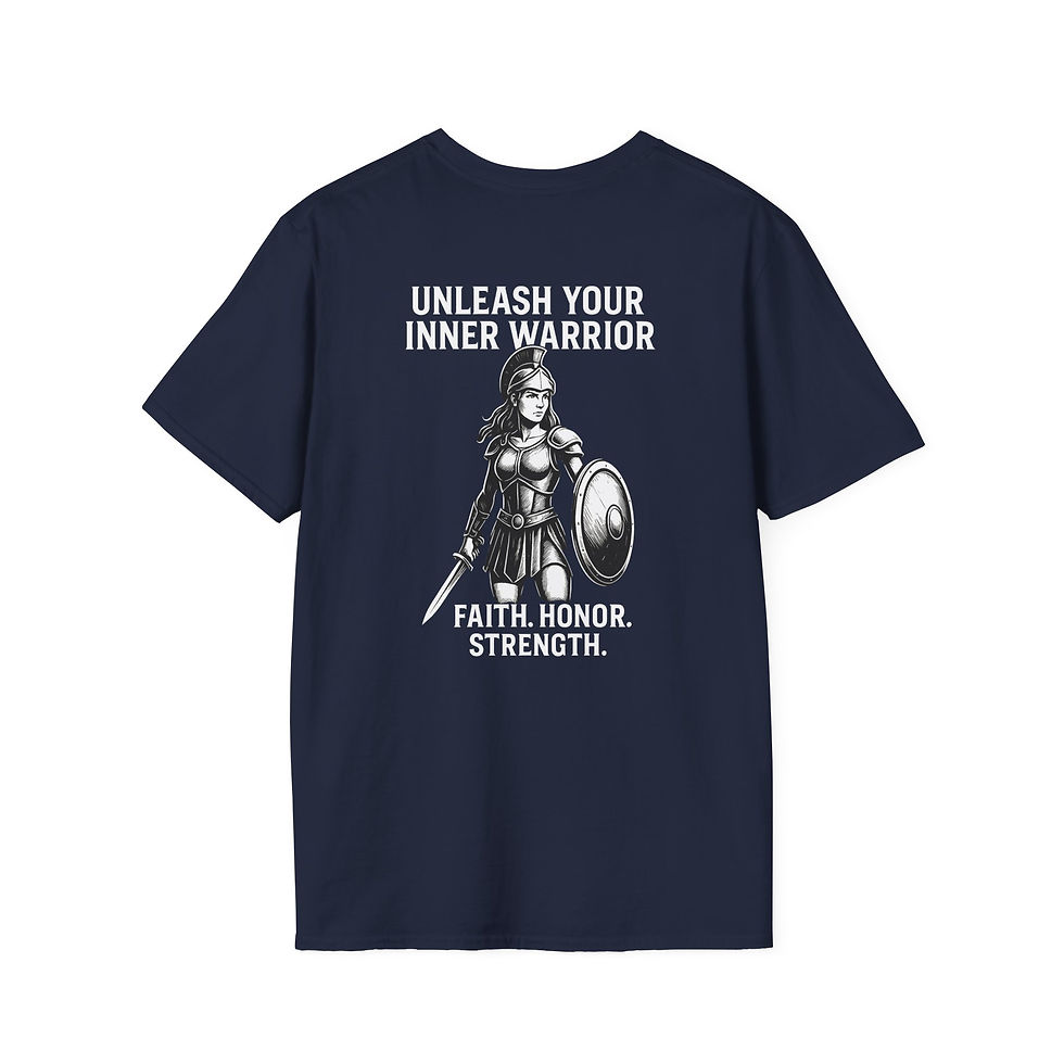 Thumbnail: Women's Unleash Your Inner Warrior- Motivational Soft Cotton Unisex T-Shirt