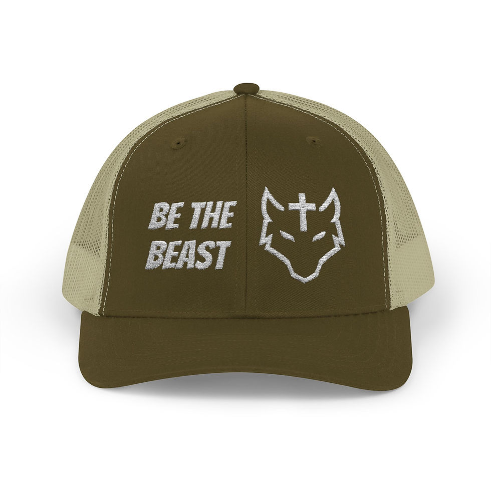 Thumbnail: Be The Beast Snapback Trucker Cap- Fox Logo Motivational Hat