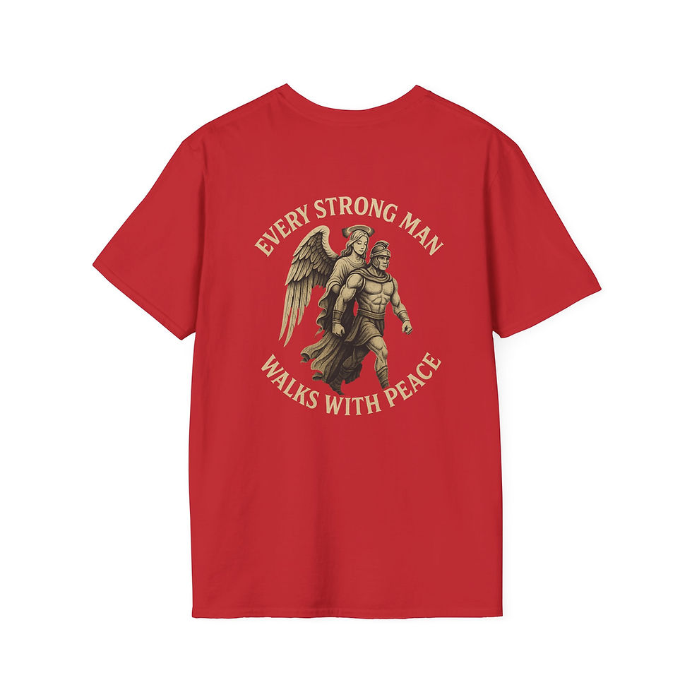 Thumbnail: Every Strong Man Walks With Peace- Soft Cotton T-Shirt