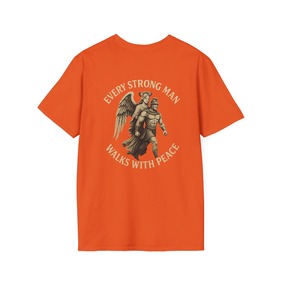 Thumbnail: Every Strong Man Walks With Peace- Soft Cotton T-Shirt