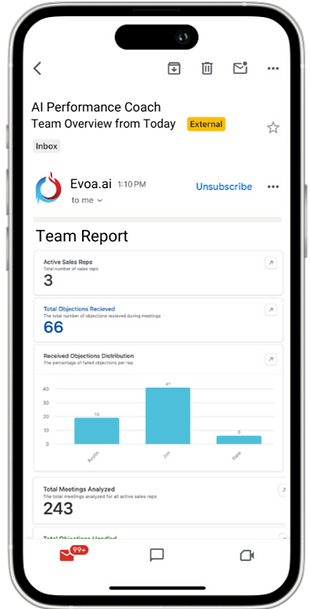 Evoa HVAC sample mobile report
