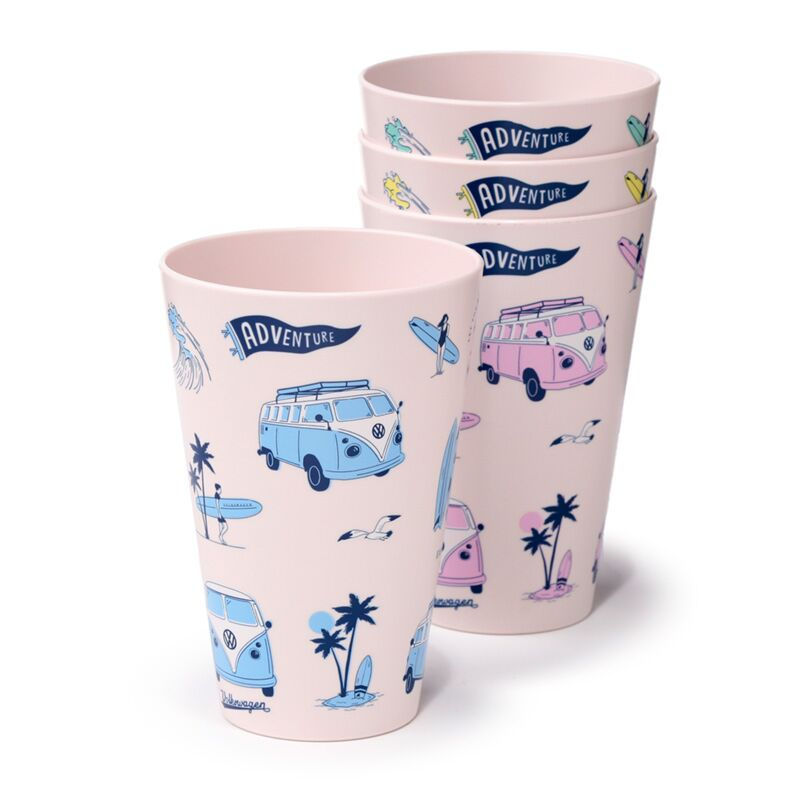 4 Gobelets en Plastique Combi VW T1