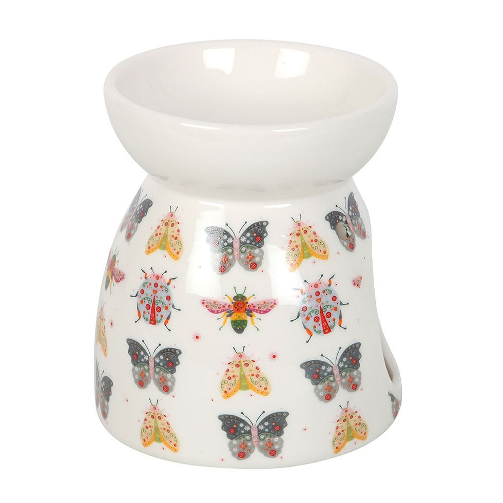 Miniature : Brûleur à huile ou fondant motif floral d'insectes