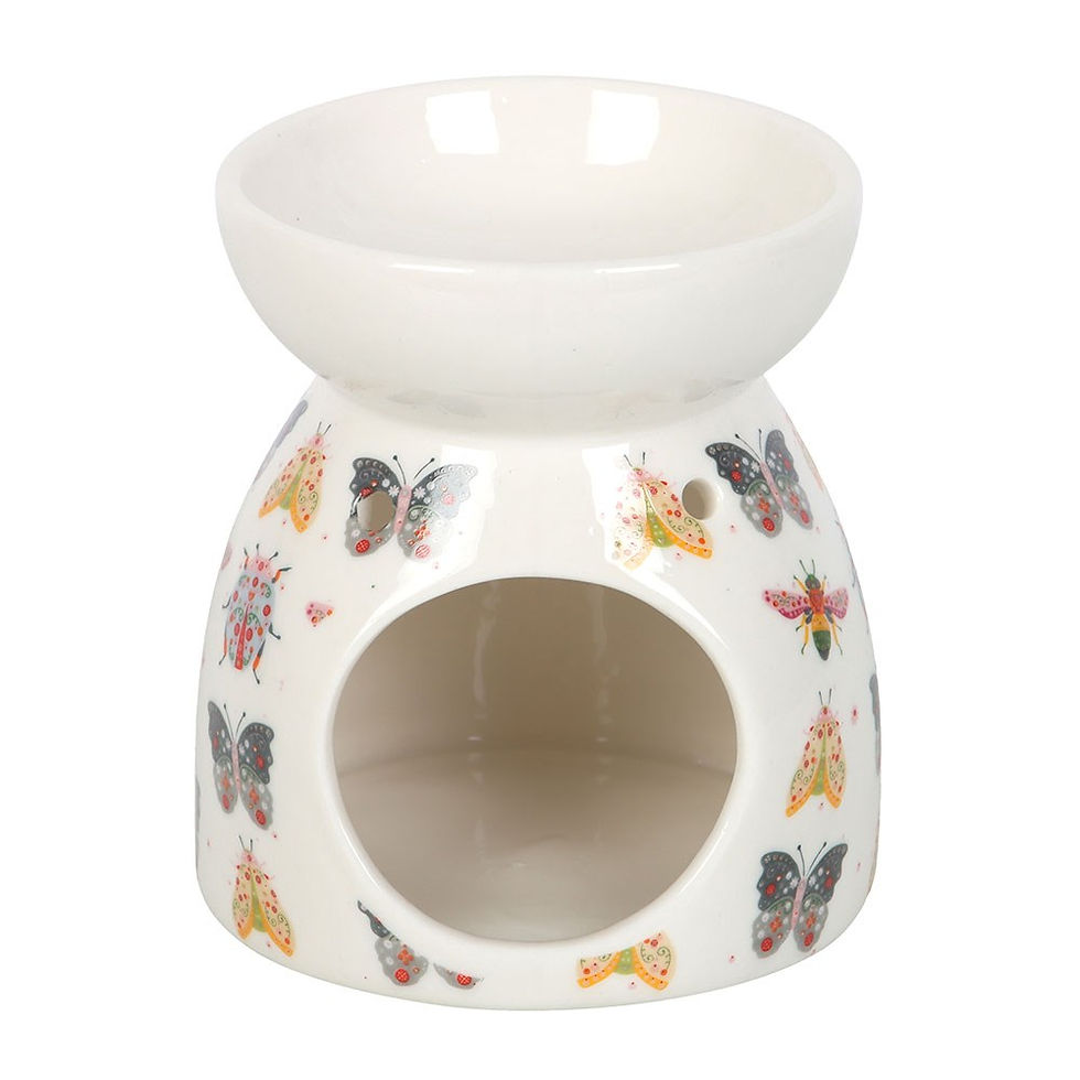 Miniature : Brûleur à huile ou fondant motif floral d'insectes