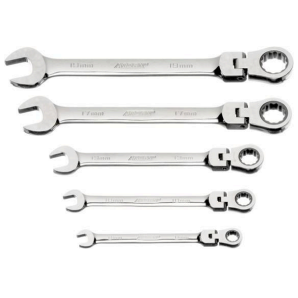 ATORN 51780032 Ratchet Combination Wrench Set 5 Pcs 8/10/13/17/19 mm Articulated