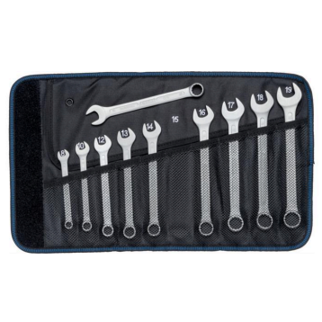 ATORN 31590018 Combination Wrench Set Din 3113 A 10 Pcs Textile Roll-Up Bag