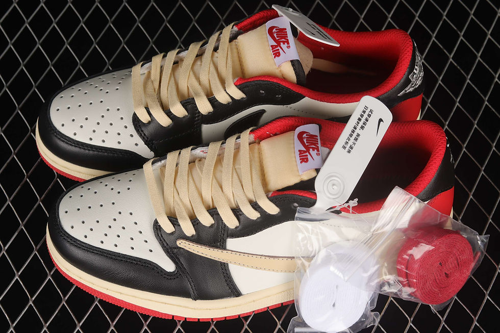 Thumbnail: Nike X Travis Scott AJ1 Low 'Black Red White'
