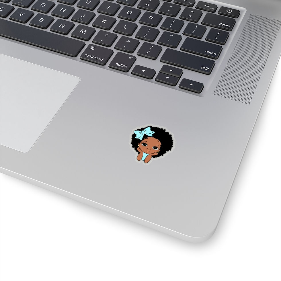 Thumbnail: "Bow-Ti-Ful" Sticker - Light Blue