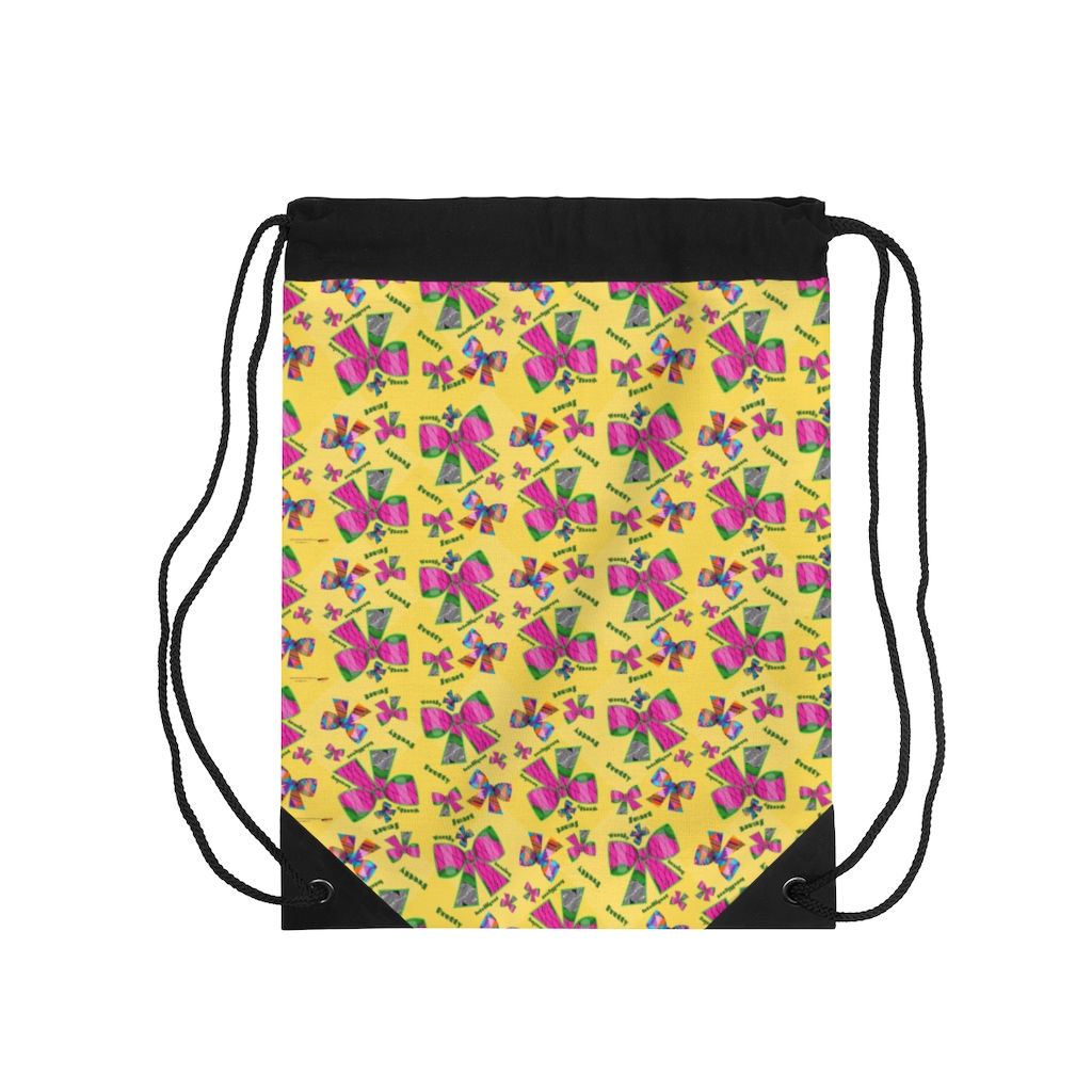 "Bows on Bows" Drawstring Bag