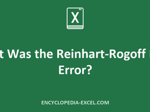 What Was the Reinhart-Rogoff Excel Error?