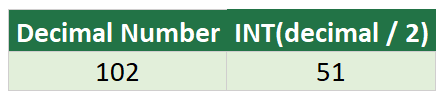 Large decimal to binary conversion in Excel - formula only