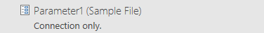 Paramter1 (Sample File) helper query