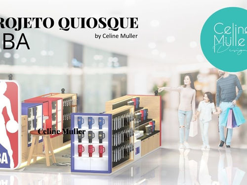 Quiosque para shopping da franquia NBA