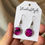 Thumbnail: Handpainted Abstract Drop Earrings in the color "Jam"