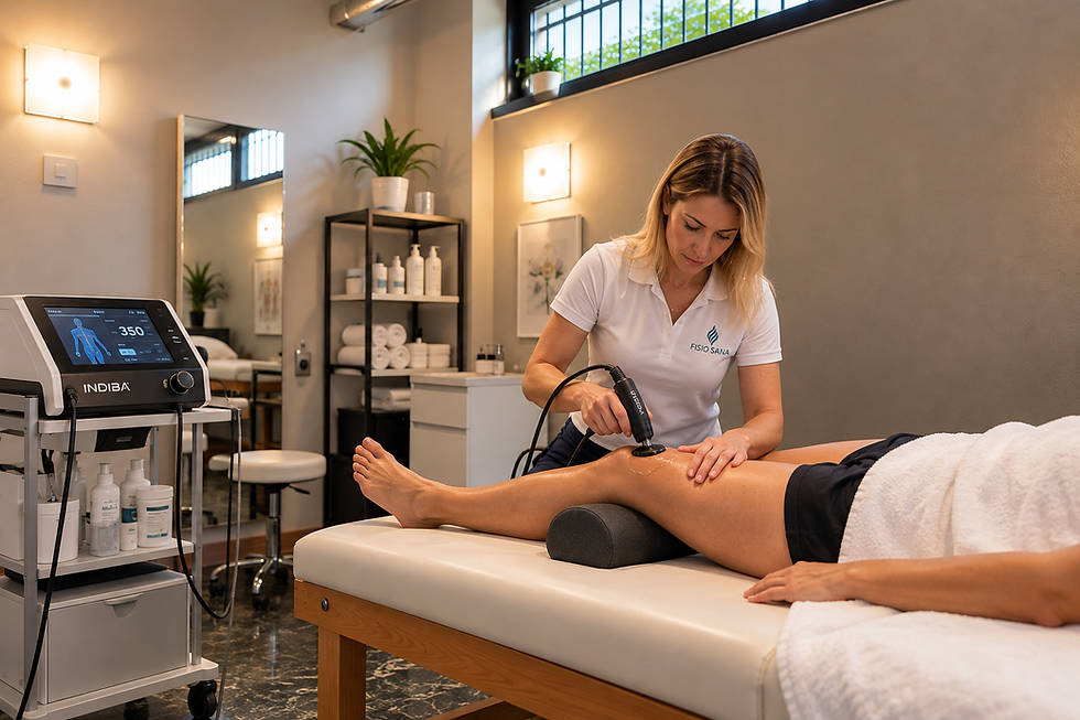 Fisioterapista durante un trattamento di fisioterapia presso Fisio Sana ad Anzio
