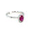 Thumbnail: RUBY OVAL CUT SOLITAIRE WITH HALO