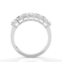 Thumbnail: Emerald seven stone alliance ring