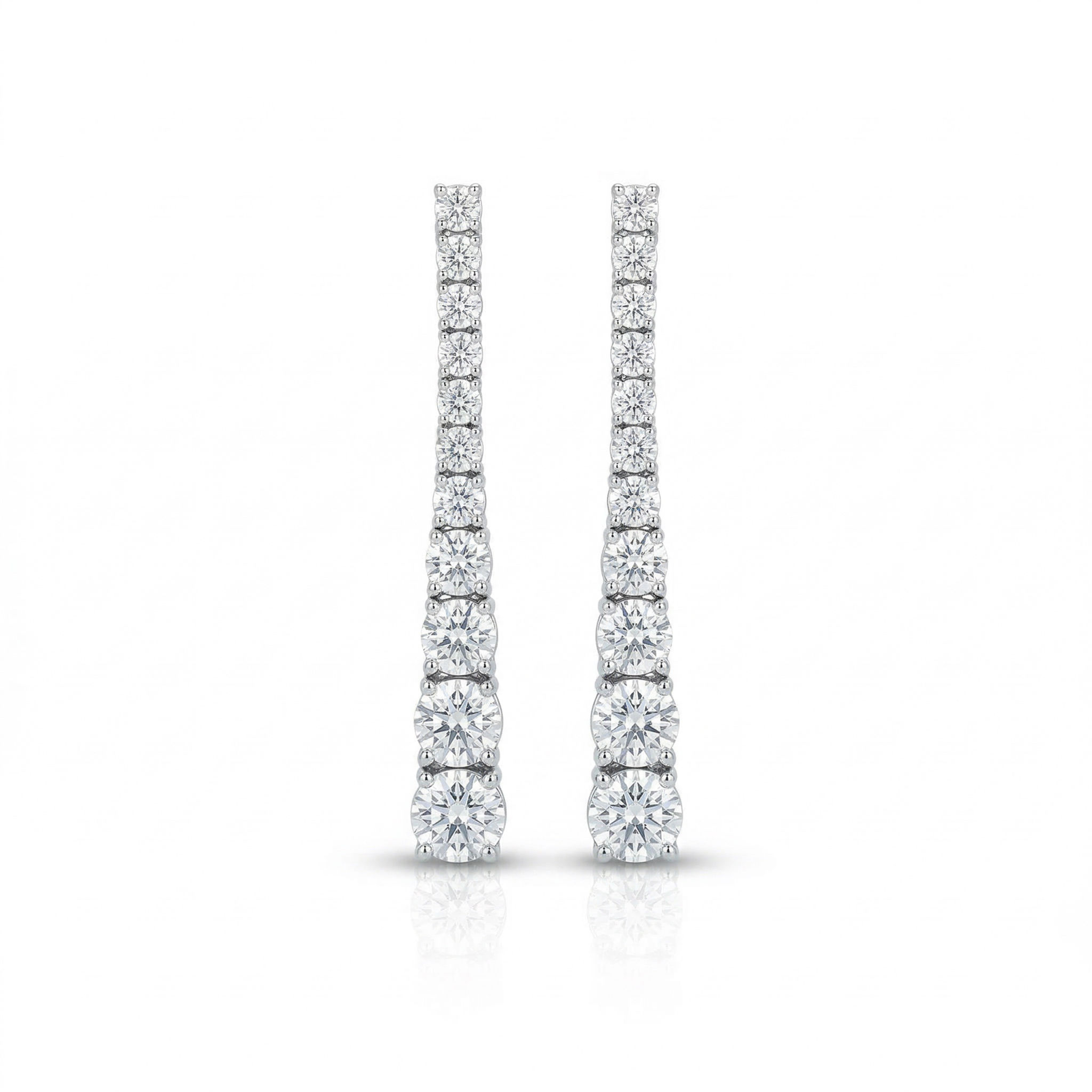 GRADUATED DIAMOND EARRINGS