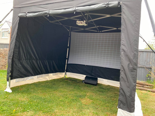 Party Tent Cinema Set up Major Entertainment