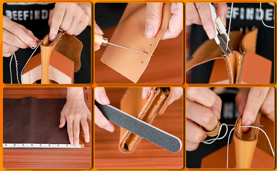 Thumbnail: Stitching Pony 360 Rotation Leather Stitching Pony Clamp with Large Eye Sewing 