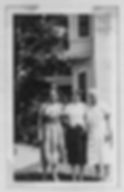 Edna Hall Brown (left) visits relatives at Central State College in Wilberforce, Ohio in 1954