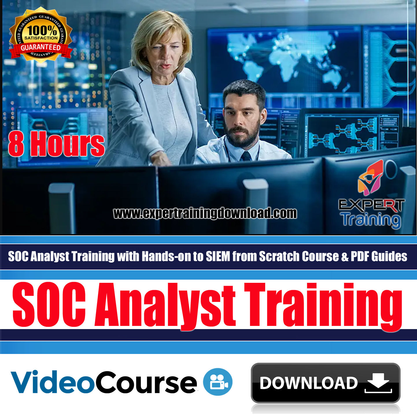 SOC Analyst Training with Hands-on to SIEM from Scratch Course & PDF Guides