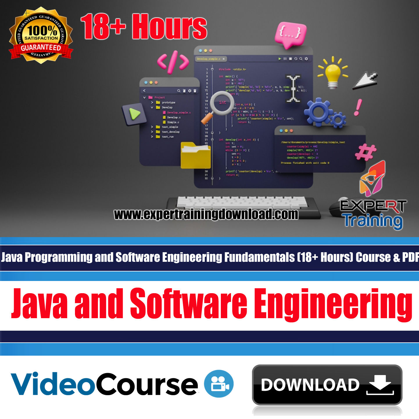 Java Programming and Software Engineering Fundamentals (18+ Hours) Course & PDF