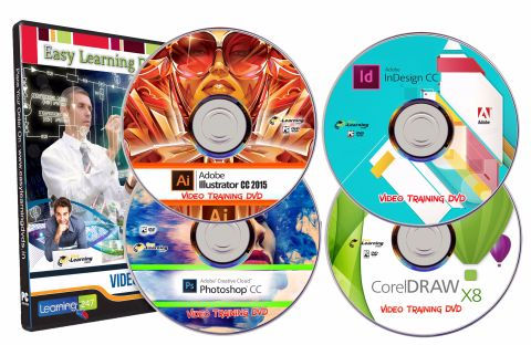 Adobe Photoshop CC Illustrator CC InDesign CC CorelDRAW X8 4 DVDs