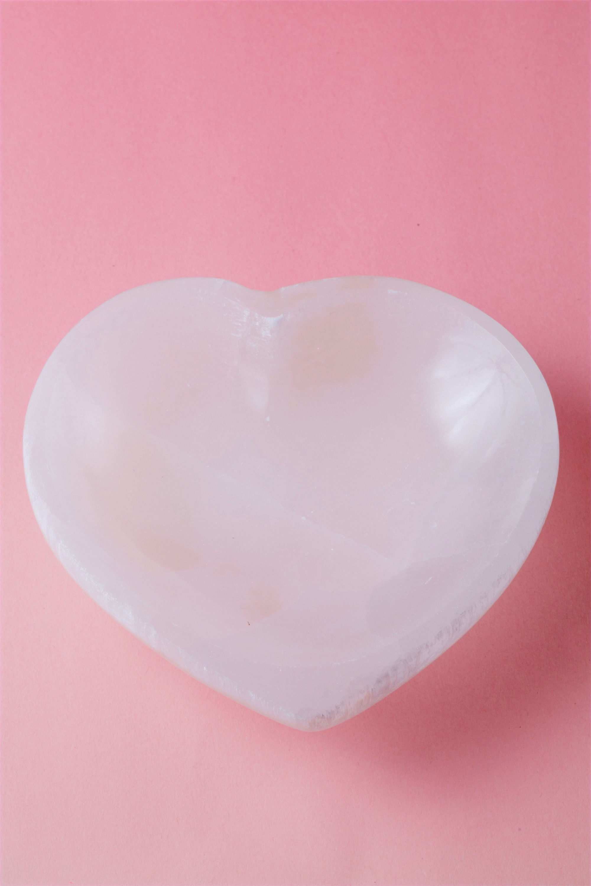 HEART SHAPED SELENITE BOWL