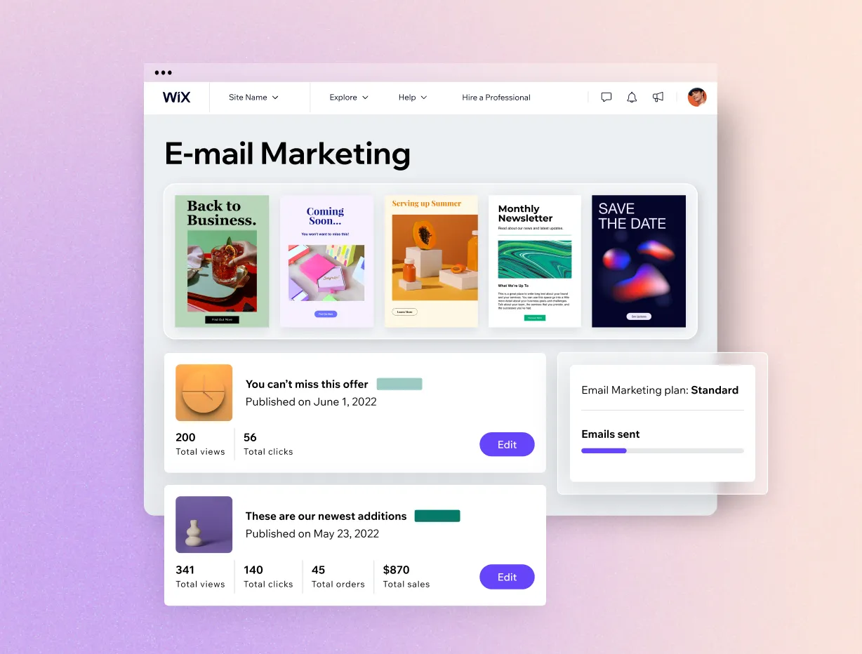 E-mail Marketing Wix Preview 4