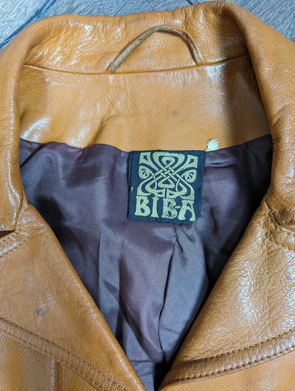 Thumbnail: Ultra Rare Original 1969/70 Biba Couture Tan Real Leather Jacket