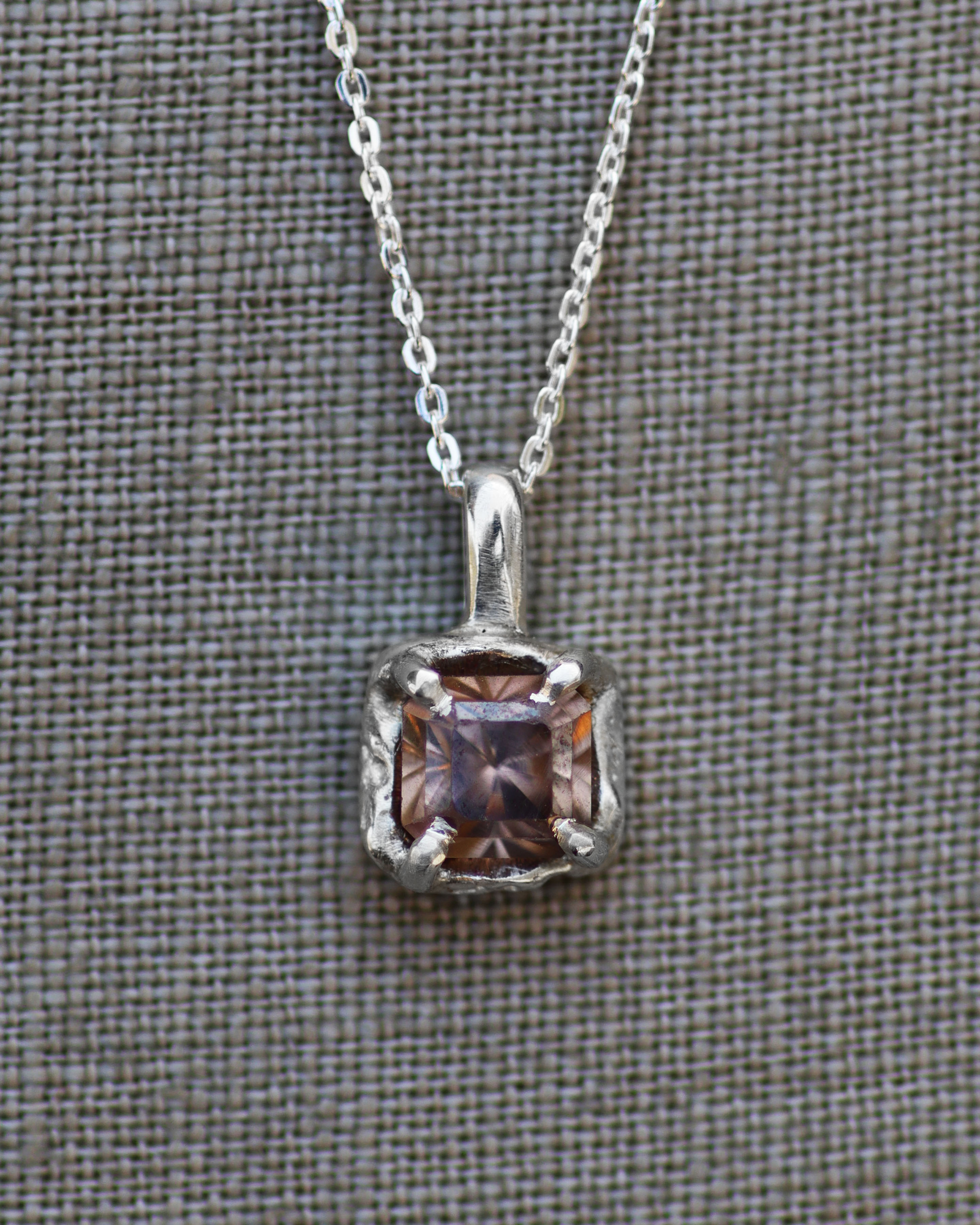 Luangwa River Sand Smoky Topaz Pendant