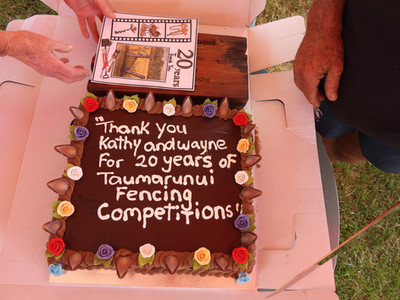 Cake, card & plaque presented to mark the milestone