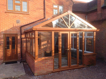 Wooden frame conservatory