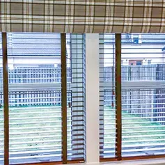 faux wood Venetian blinds fitted